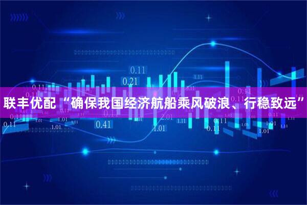 联丰优配 “确保我国经济航船乘风破浪、行稳致远”